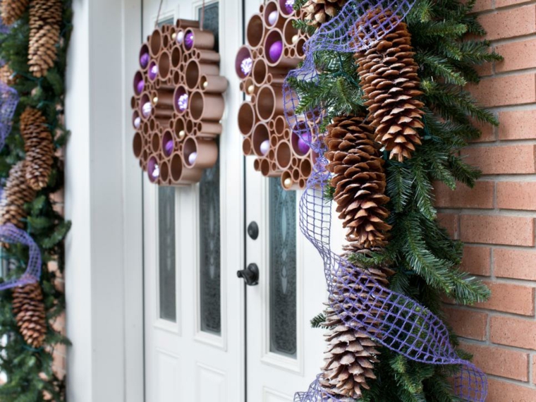 Pomem outdoor gate decoration of pine wreath wreath autumn