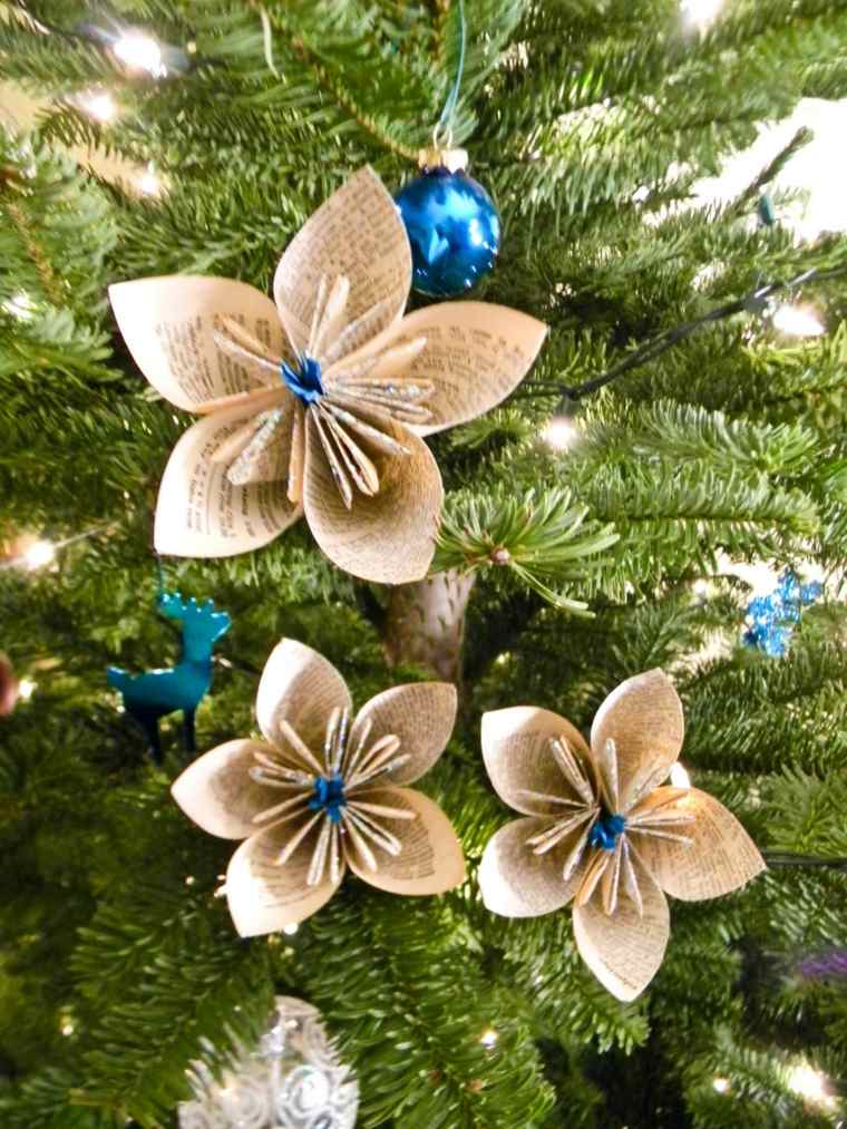christmas tree diy idea bunga kertas membuat pokok natal asal christmas ball