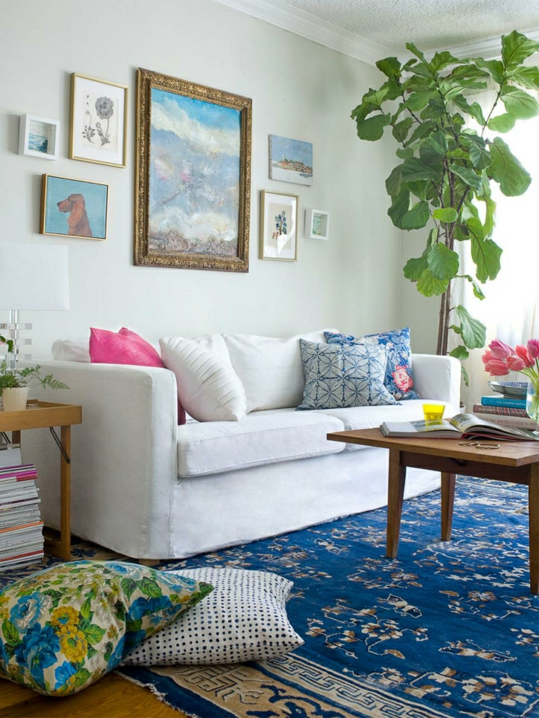 living room deco feminine style boho chic