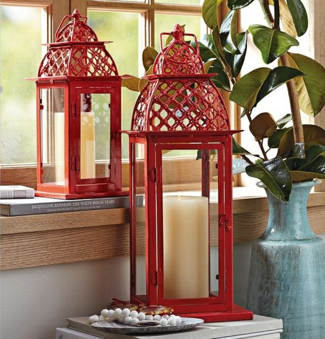 deco window lantern red