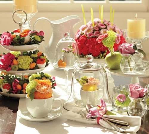 floral deco table easter