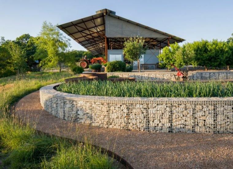 deco gabion design outdoor gardener plants