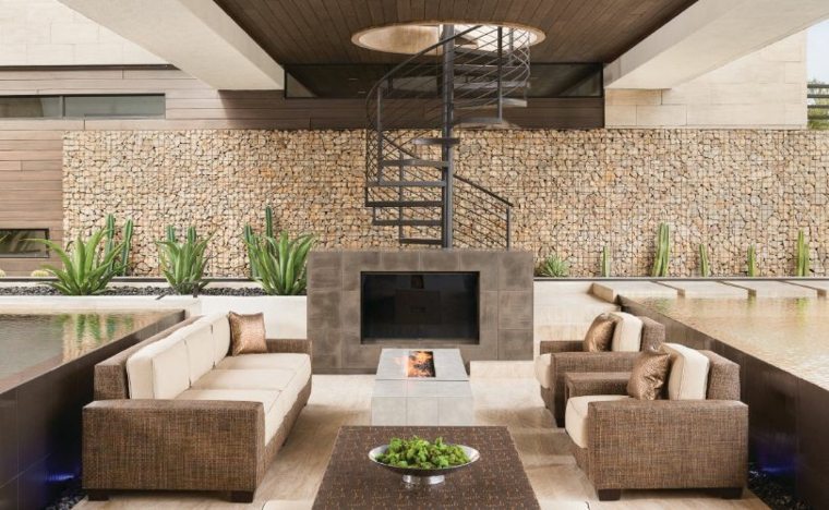 idea deco gabion terrace modern deco stone