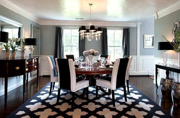 glamorous deco dining room