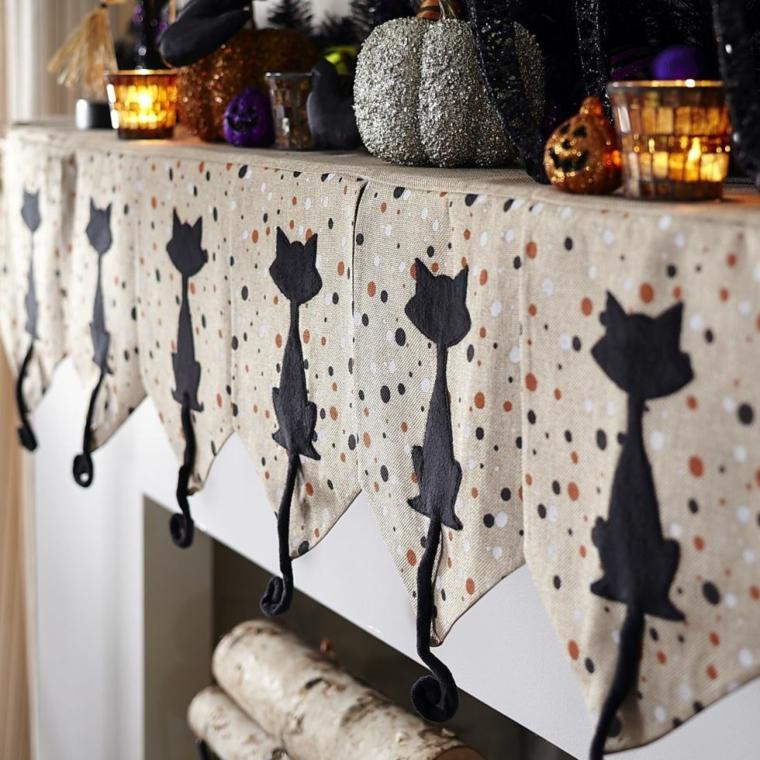 deco halloween cheminee glamour