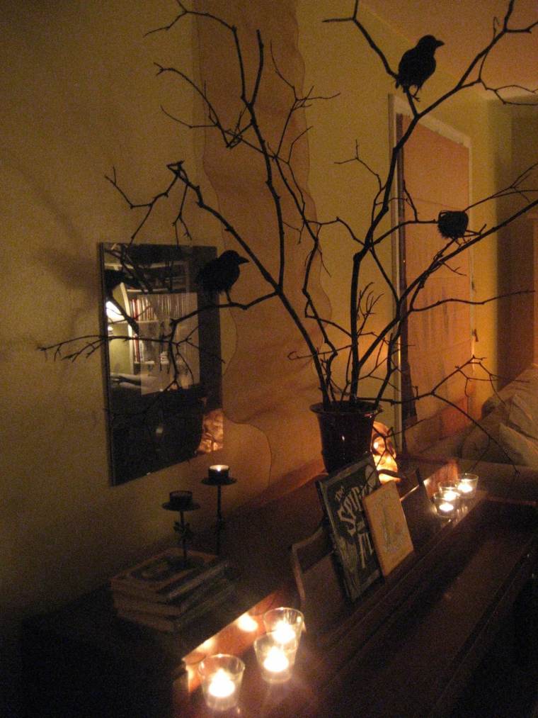 deco halloween cheap tree-crows-macabre