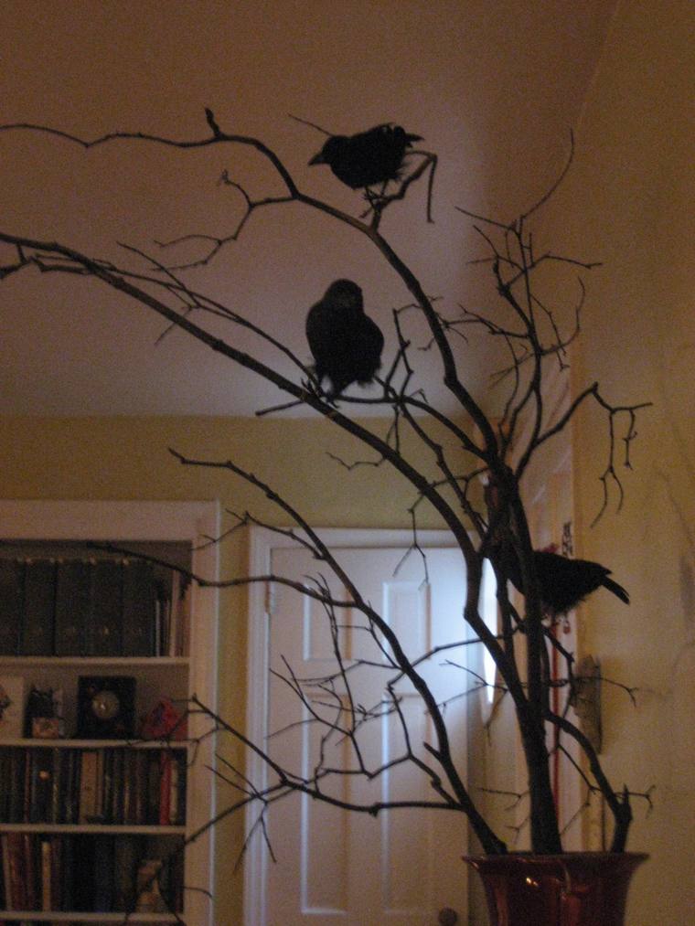 deco halloween billige crows-tree