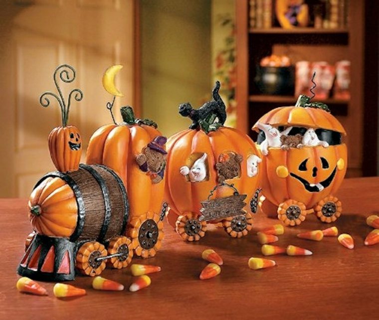 funky pumpkin halloween decor