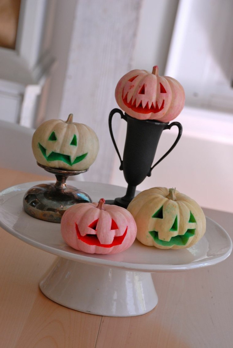 halloween deco idea labu dulang putih kecil