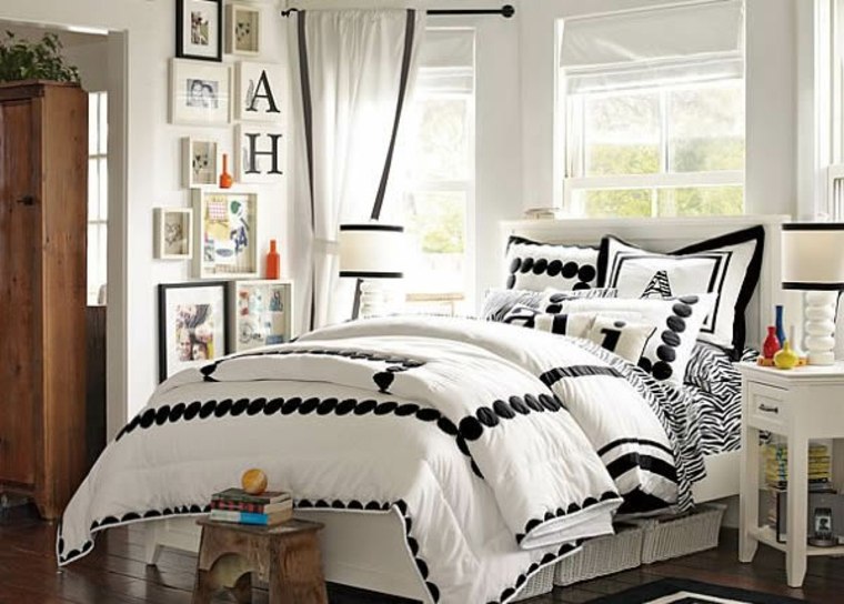 idea room teen black white design deco frames