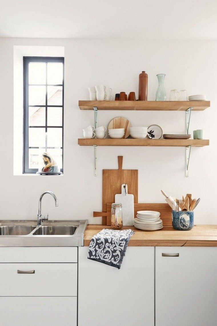 kitchen wood idea shelving storage wooden worktop