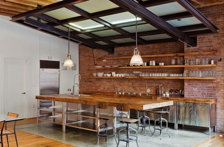 deco industrial kitchen ceiling design