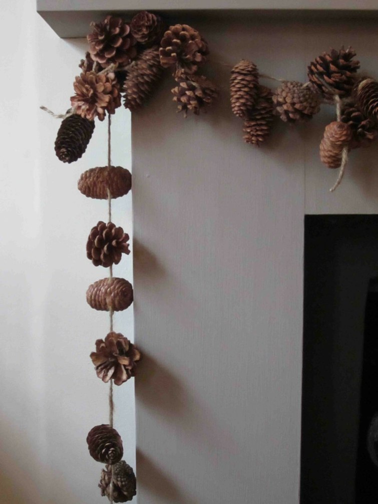 deco interior pine cones