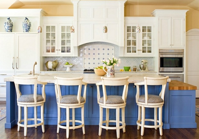 interior decoration bar stool blue kitchen