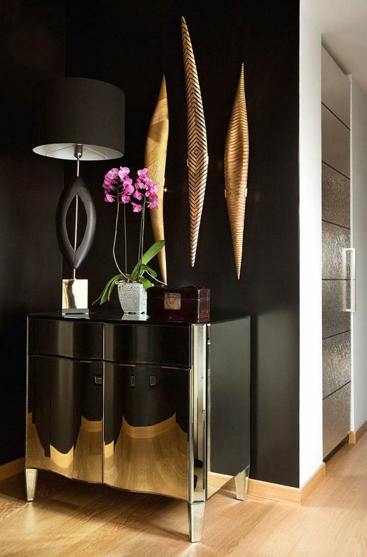 deco interior furniture black gilded