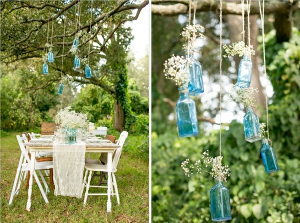 deco garden hanging bottles