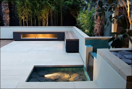 deco modern garden water