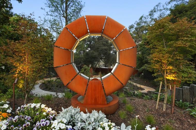 deco modern garden idea corten