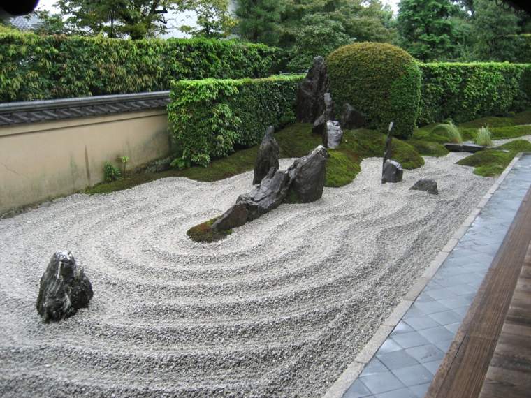 decoration zen garden outside pebbles