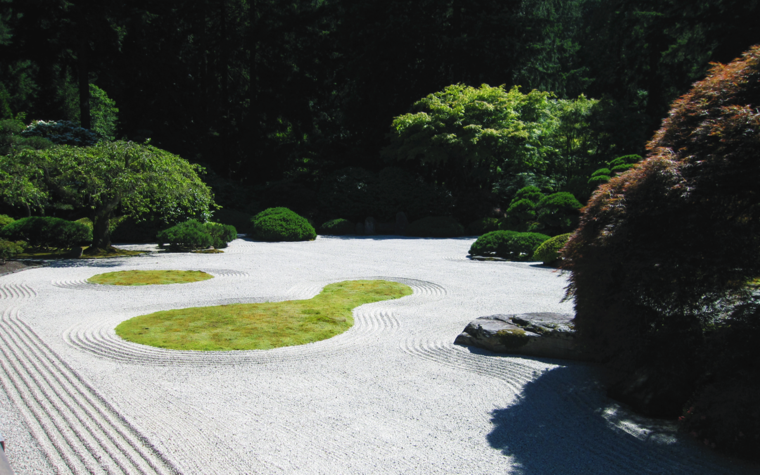image zen garden decoration dry japanese