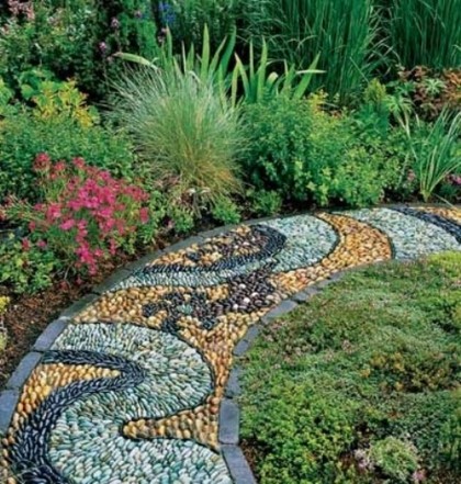 garden deco pebble border