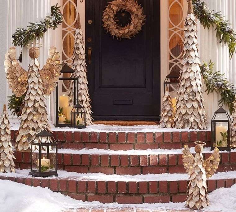 modern light decor christmas design entrance