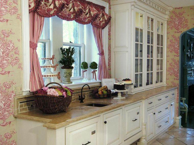 chic house idea kitchen wallpaper