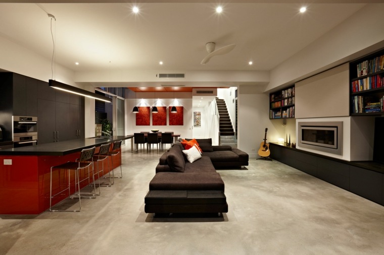 contemporary home decor open plan