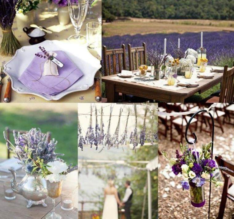 deco-ekteskap-er-hvordan-det-selv-bord-country-chic lavendel-gave gjester