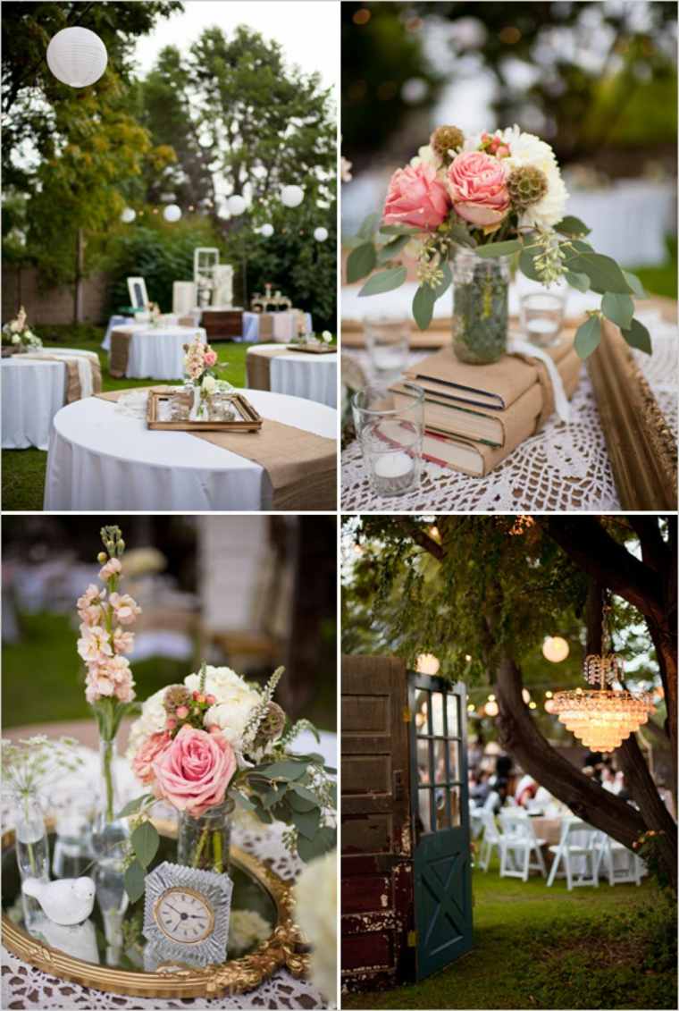 deco wedding champetre chic place tables flowers