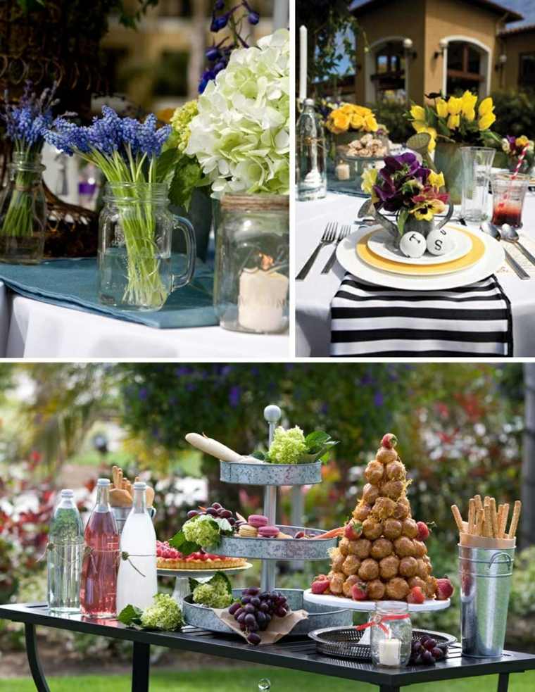 deco wedding champetre chic tables flowers food