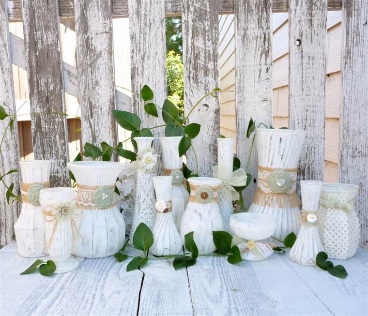 deco wedding champetre chic vas pemegang lilin