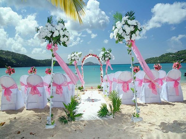 wedding beach idea decoration summer