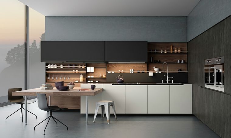 deco island modern kitchen