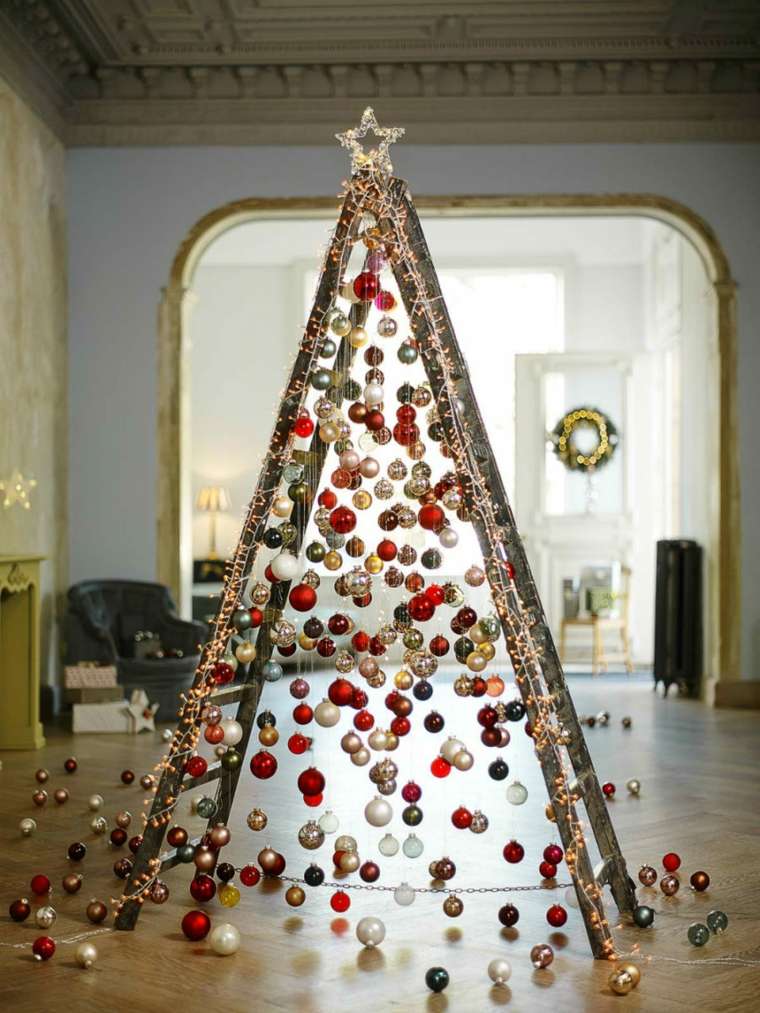 Christmas decoration idea Christmas tree ecological wood balls