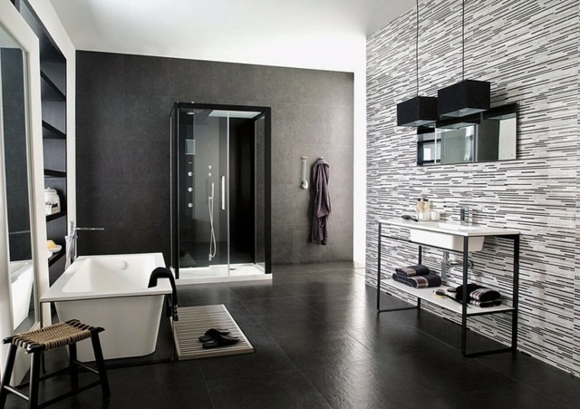 modern black white deco