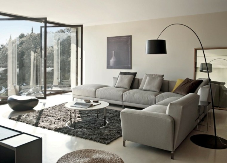 modern decoration living room sofas gray d'angle