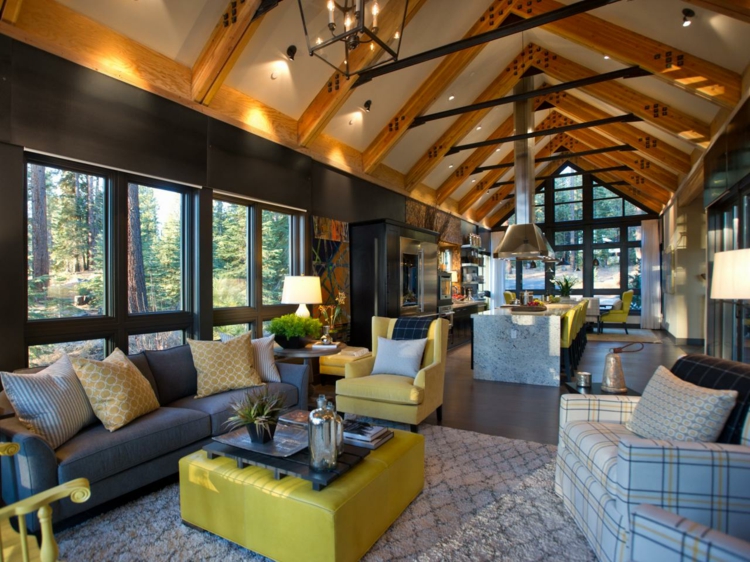 deco mountain chalet modern stil