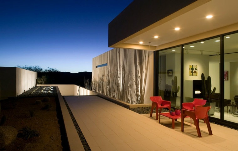 deco exterior wall garden and terrace modern design