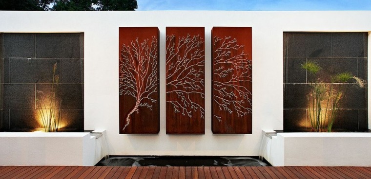 deco exterior wall garden photo terrace wood