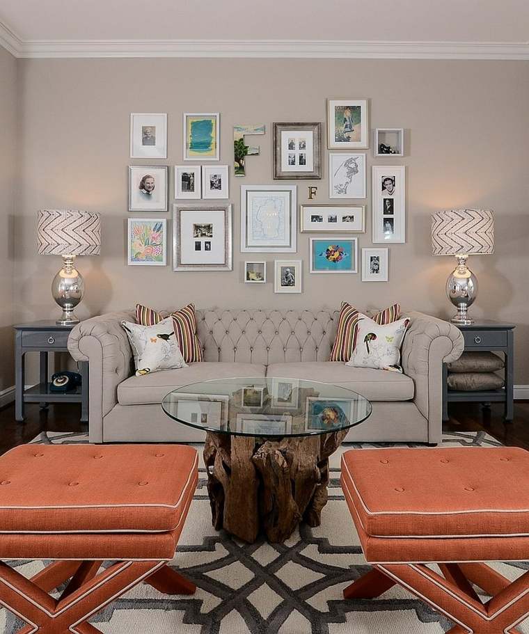 deco house design living room photos frames retro