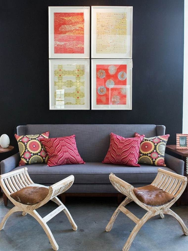 beautiful chic living room wall deco