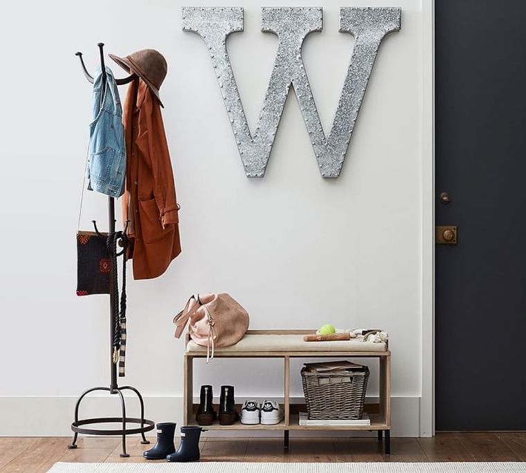 wall decoration metal layout-entrance-letter-large-format-pottery-barn