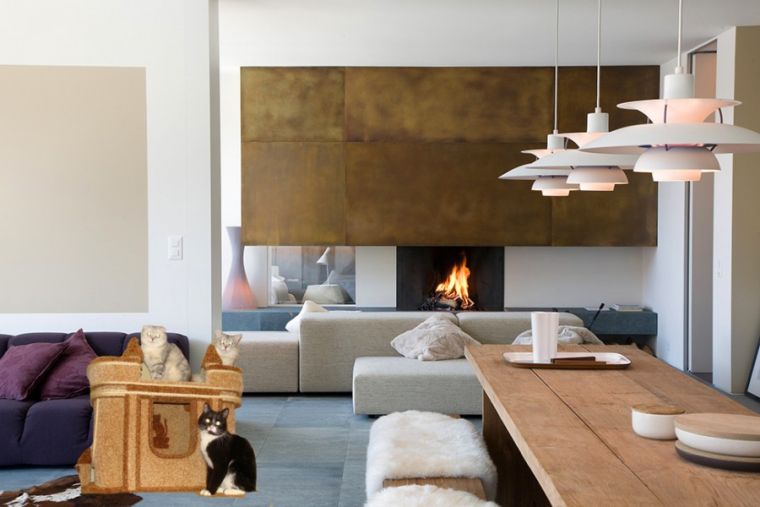 wall-deco-metal-steel-panel-Corten-fireplace