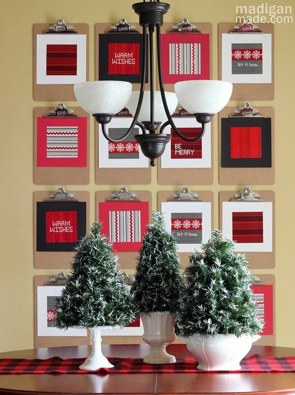 wall decoration christmas red white