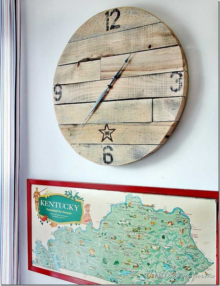 wall clock wood pallet idea recycle original