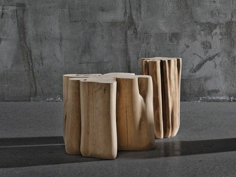 nature decoration stools tree trunks