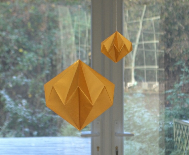 Božična dekoracija naredi sami origami papir poceni idejo