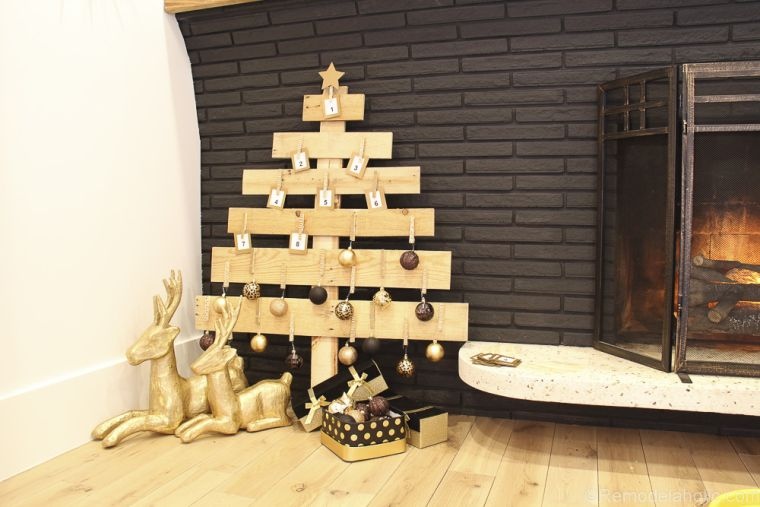 deco christmas fir kalendar kedatangan kayu asli