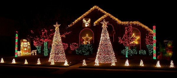 deco christmas utendørs hus ideer